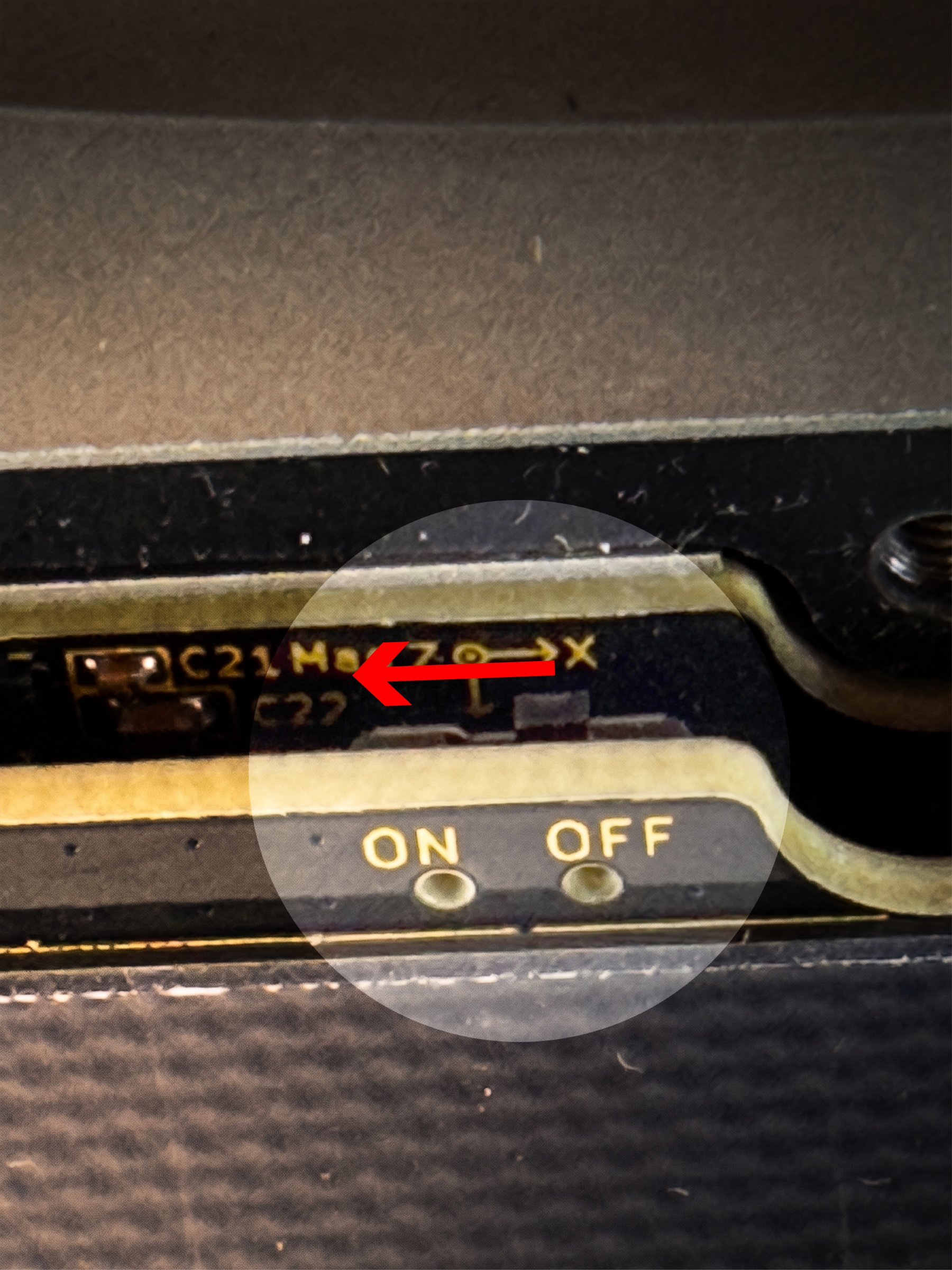 Side power switch on the front PCBA